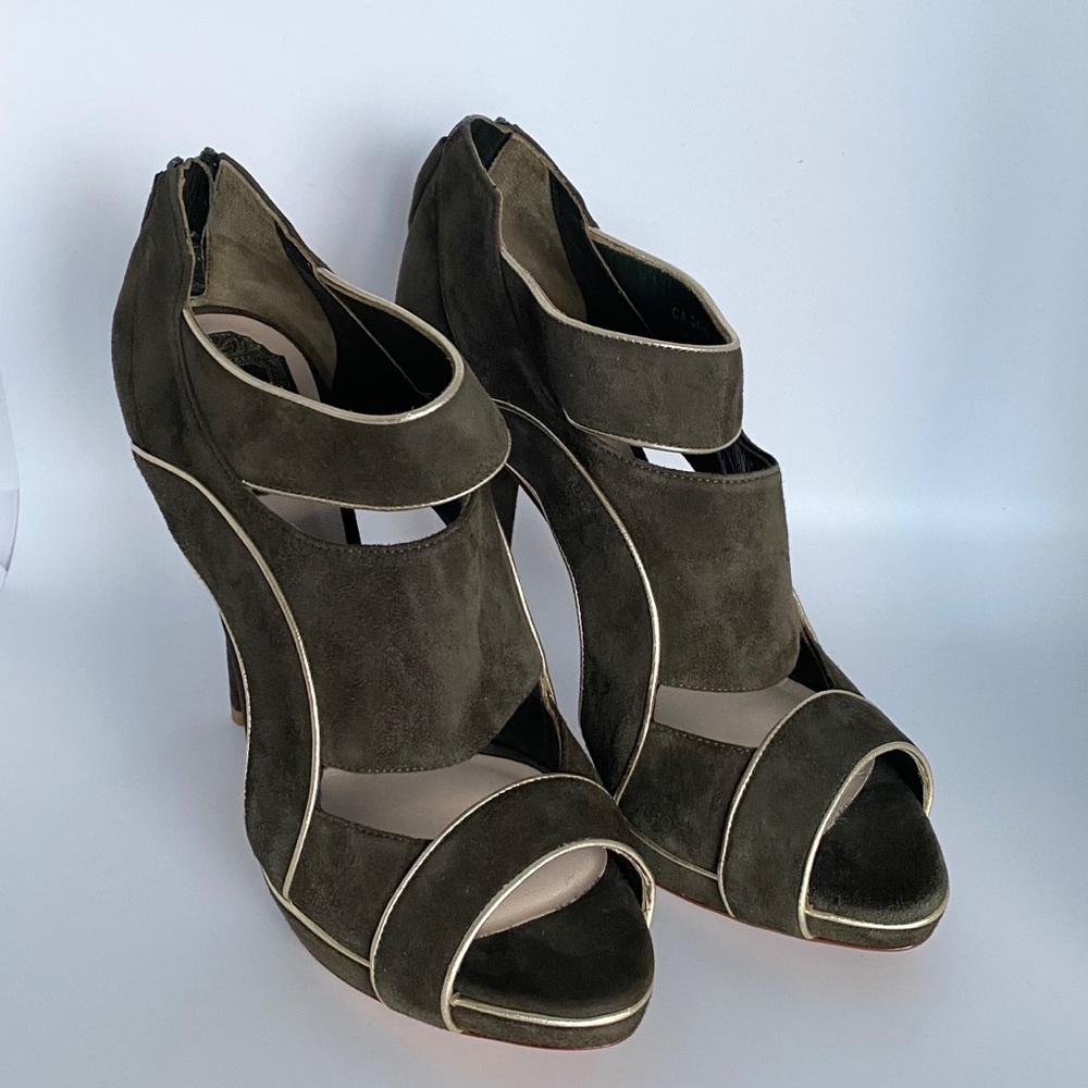 Christian Dior Suede Peep Toe Booties Black Friday Gem